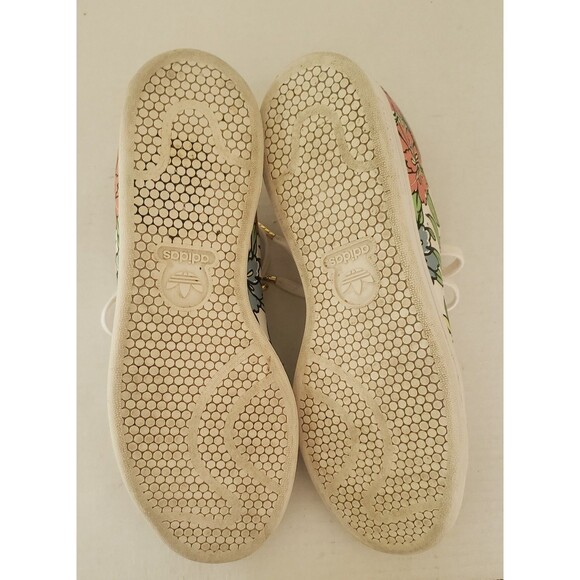 Adidas Stan Smith Womens Leather Originals Floral Print Primegreen Size 10 - Picture 14 of 16